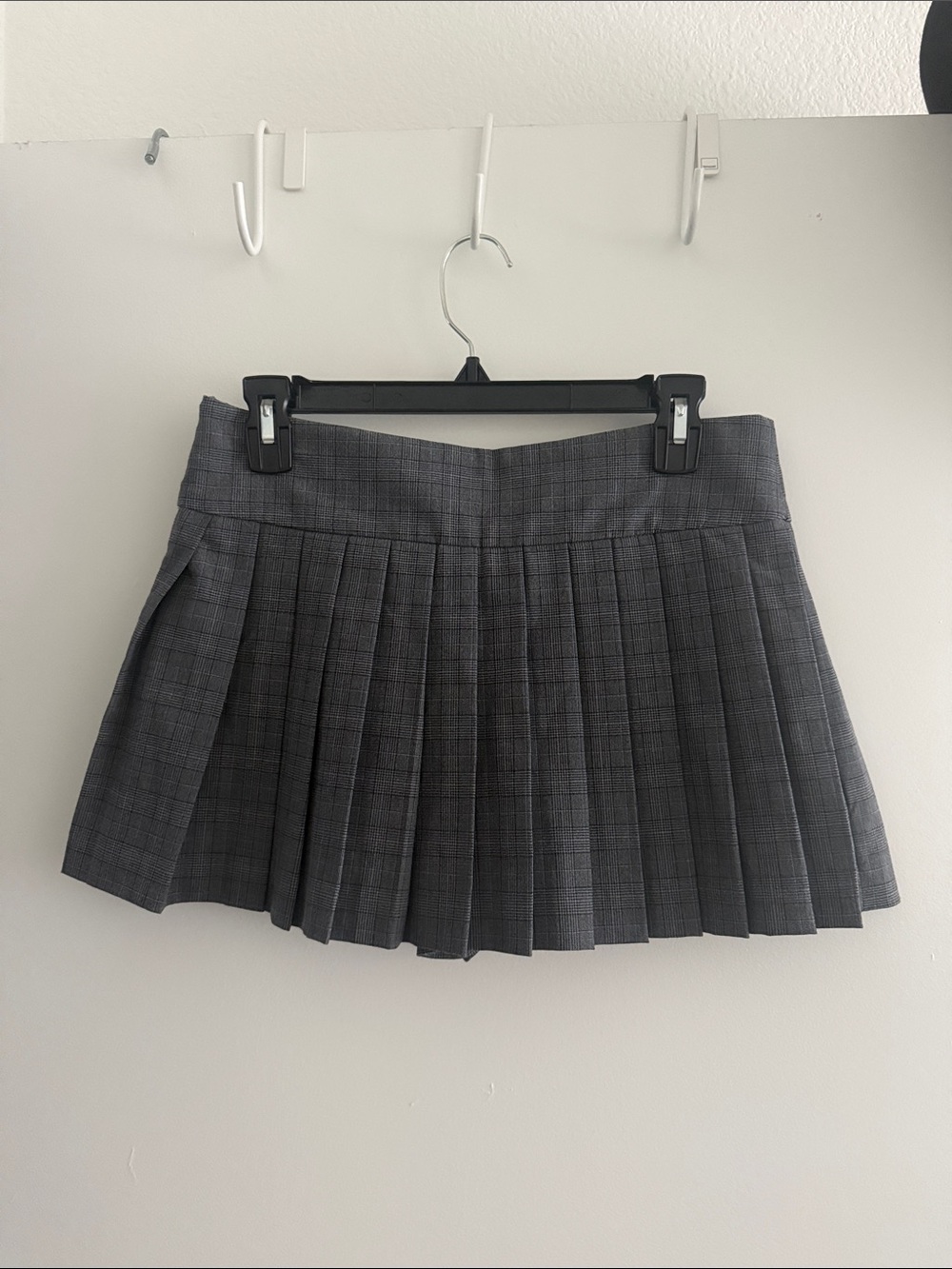 Zara Grey Plaid Pleated Mini Skort